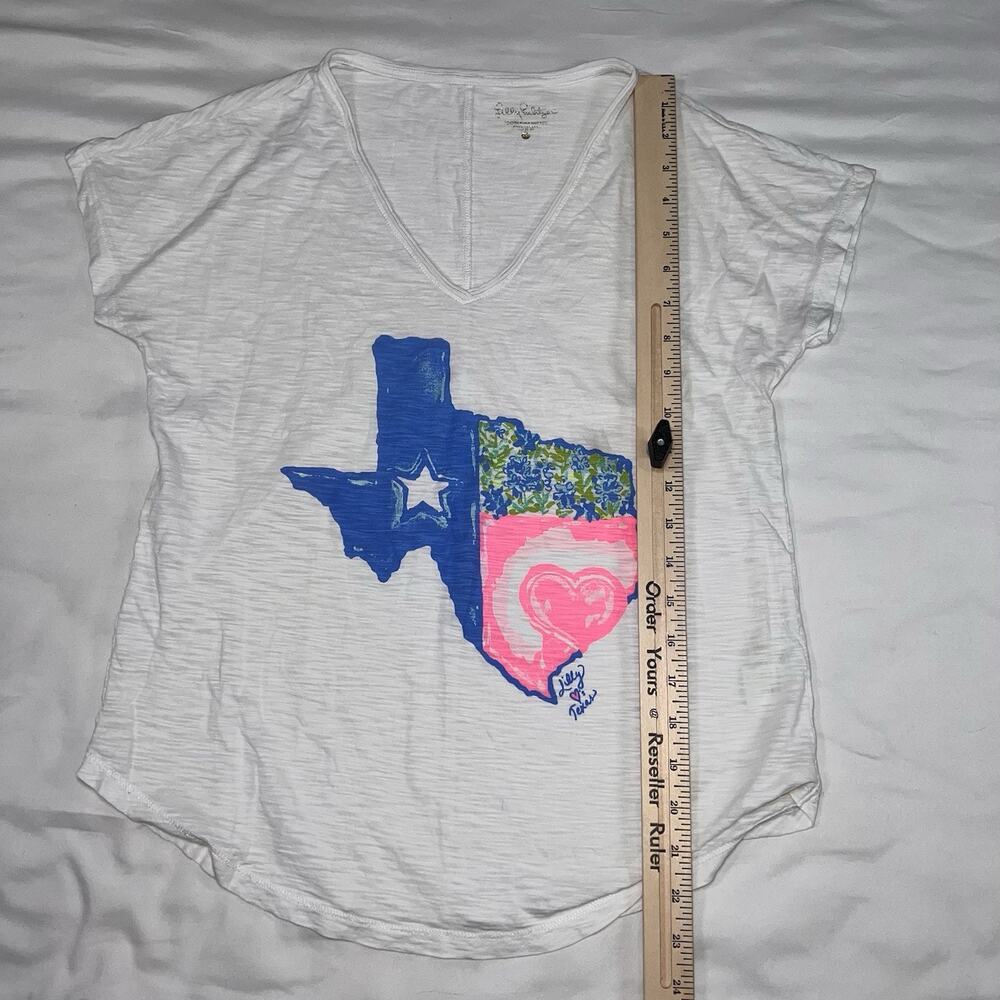 Lilly Pulitzer T-shirt Size XXS White Lilly Loves Texas Short Sleeve Graphic Tee - Picture 5 of 10